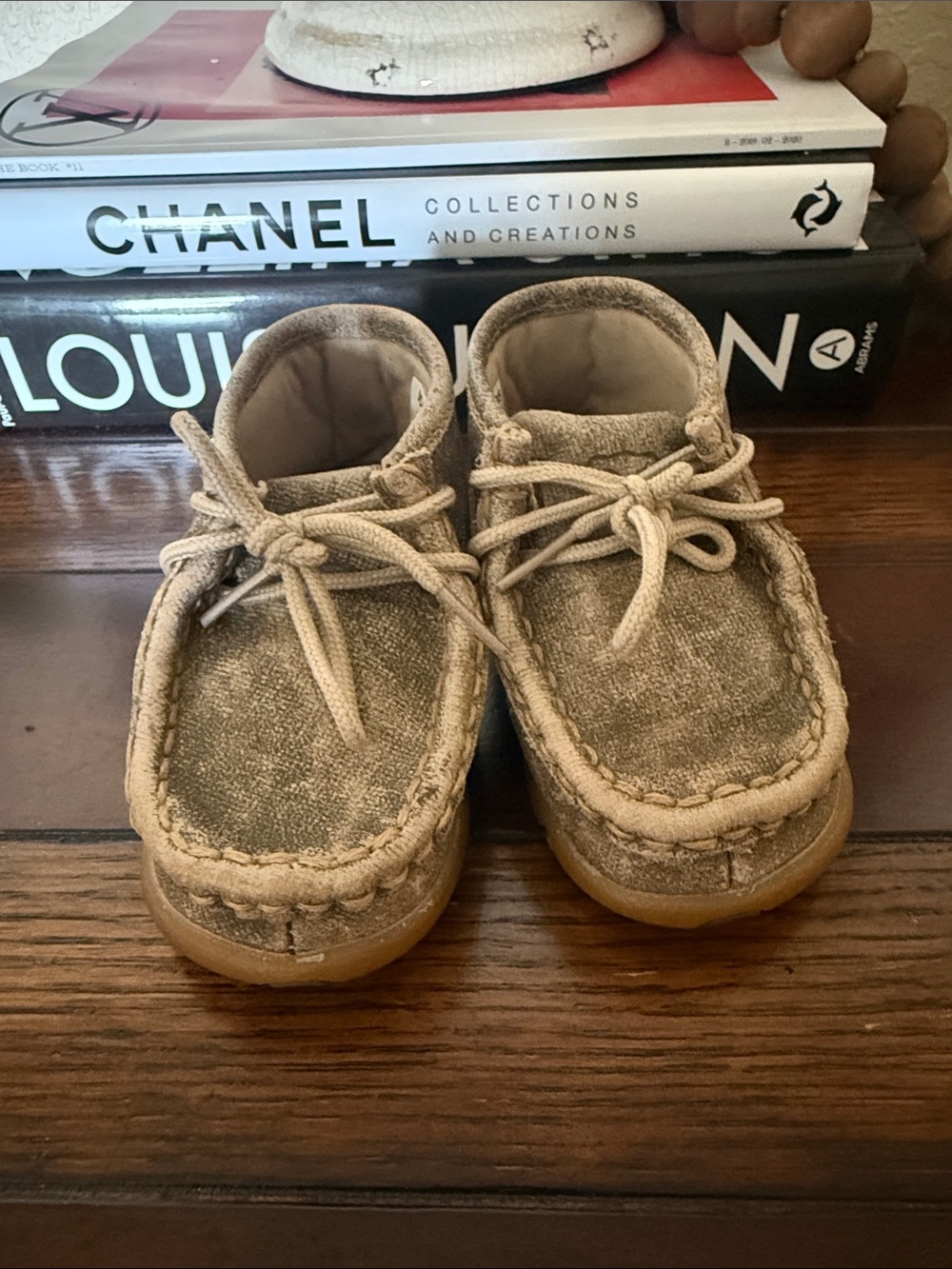 Twisted X Kids Tan Moccasin-Style Slip-Ons